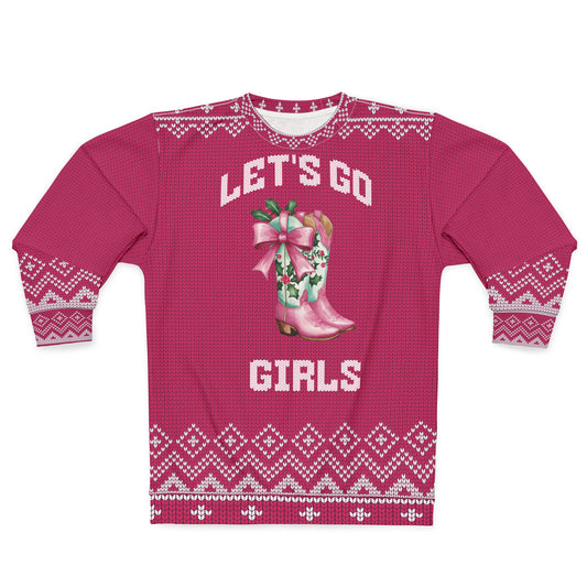 Not So - UGLY Christmas Sweater - COWGIRL - Let's Go Girls