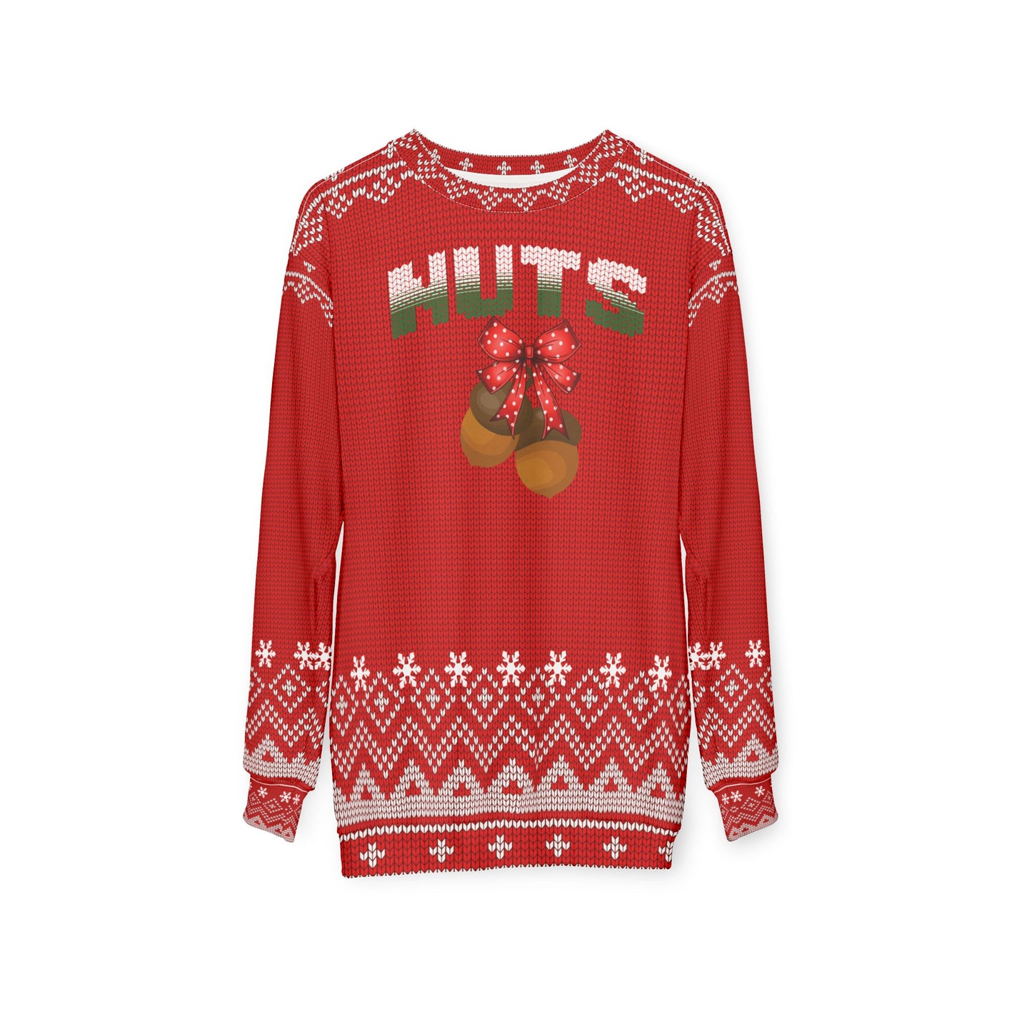 Couples Ugly Christmas Sweater - MATURE - "NUTS" ... goes with "CHEST"