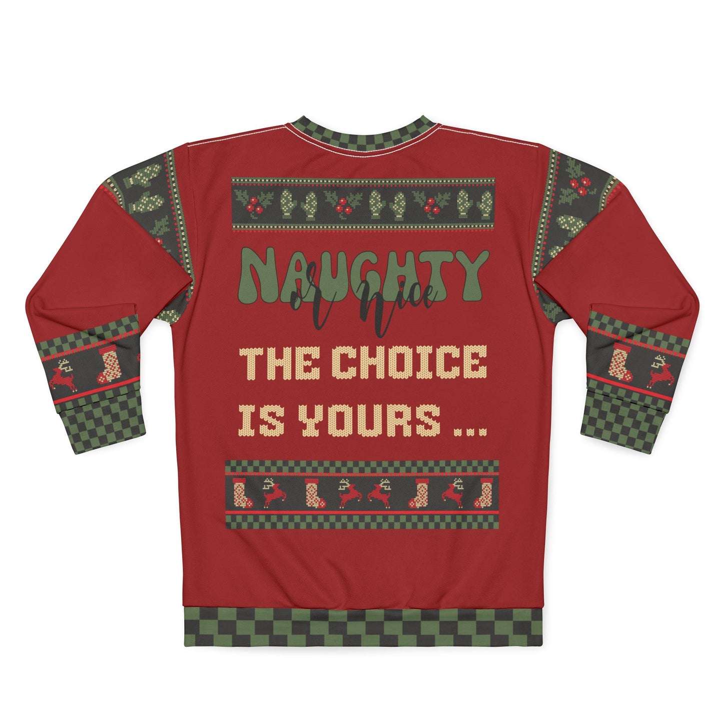 UGLY Christmas Sweater - COUPLES - HO - Goes with Here For the Ho Ho Ho's - Sure to get some laugs