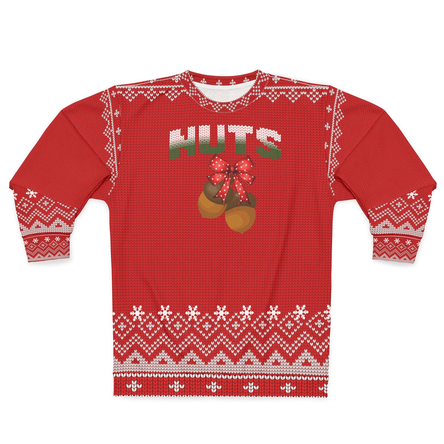 Couples Ugly Christmas Sweater - MATURE - "NUTS" ... goes with "CHEST"