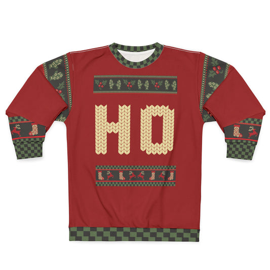 UGLY Christmas Sweater - COUPLES - HO - Goes with Here For the Ho Ho Ho's - Sure to get some laughs - VER 2