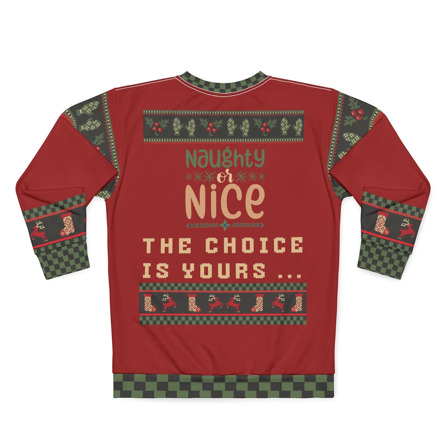 UGLY Christmas Sweater - COUPLES - HO - Goes with Here For the Ho Ho Ho's - Sure to get some laughs - VER 2